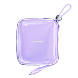 Joyroom Jelly Series JR-L003P Powerbank 22.5W - USB-C PD / USB-A m. Indbygget Lightning - 10.000 mAh - Lilla