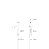 UGREEN Vinklet 3.5mm Minijack Lydkabel - 1m - Sølv
