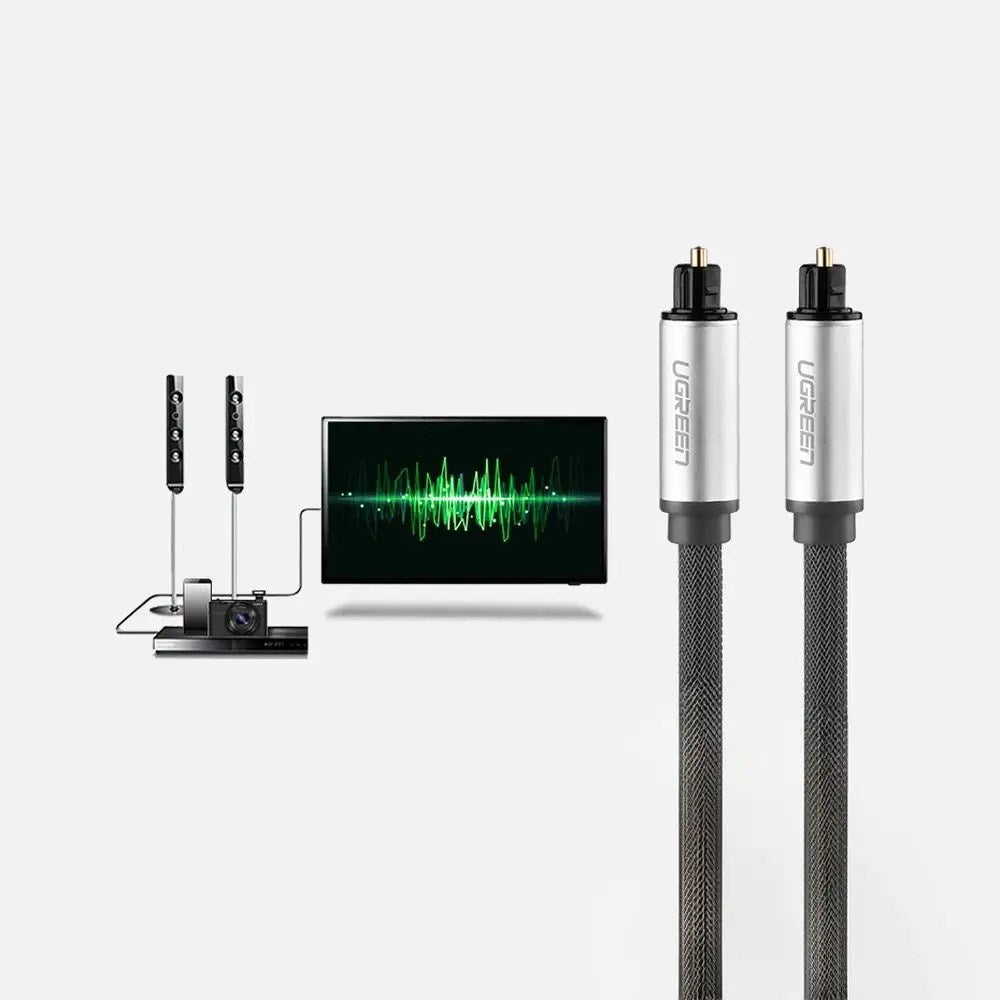 UGREEN Optisk Toslink til Toslink Kabel - 2m - Grå