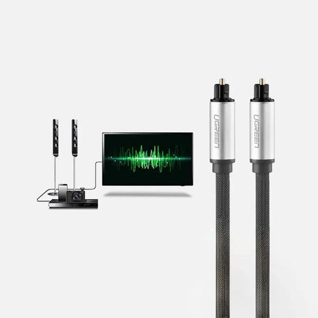 UGREEN Optisk Toslink til Toslink Kabel - 2m - Grå