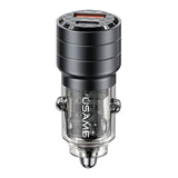 Usam Billader PD 95W med USB-C &amp; USB-A - Svart