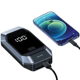 USAMS US-ZB284 15W Powerbank 8000 mAh med USB-C - Bilstarter - Lommelykt - Grå