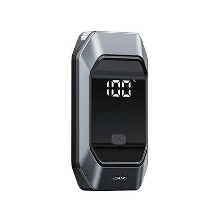 USAMS US-ZB284 15W Powerbank 8000 mAh med USB-C - Bilstarter - Lommelykt - Grå