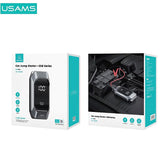 USAMS US-ZB284 15W Powerbank 8000 mAh med USB-C - Bilstarter - Lommelykt - Grå