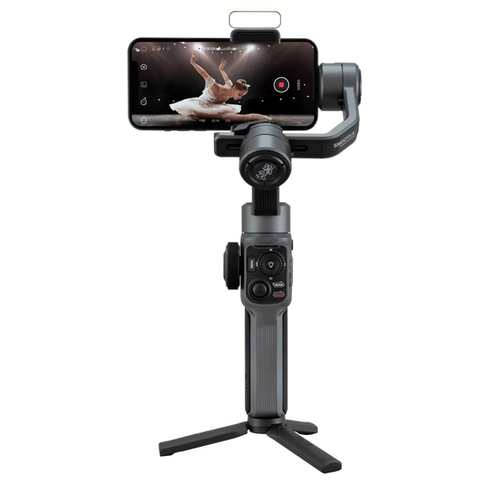Zhiyun Smooth 5 Combo Gimbal til Smartphone - Sort