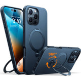 TORRAS - iPhone 16 Pro Max - Hybrid Plastik Cover m. Ståfunktion - MagSafe Kompatibel - Sort