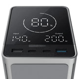 CUKTECH PowerBank m. Trådløs Opladning - 2x USB-C & 2x USB-A - 300W / 40.000 mAh - Sort