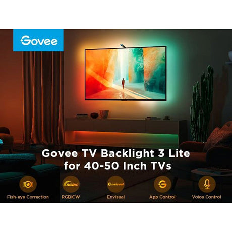Govee 3 Lite TV-bakgrunnsbelysning - 40 - 50" - Svart