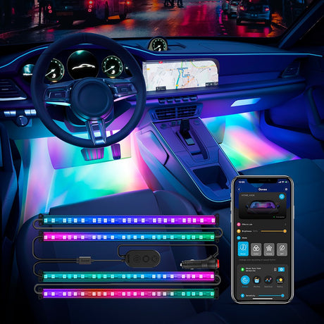 Govee RGBIC Interiør Billys - 4 x 30 cm - Svart