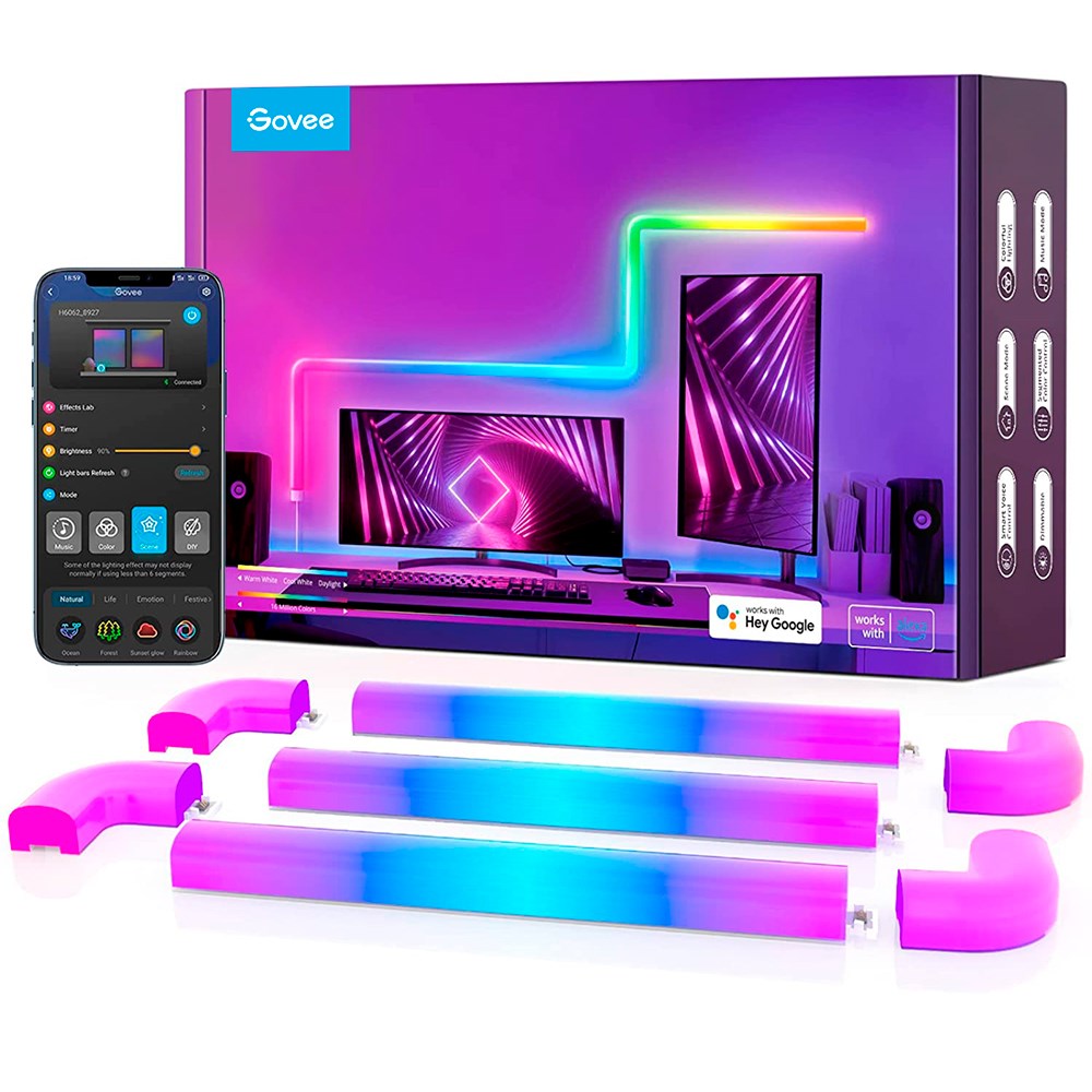 Govee Glide (8+4) Vegglampe - Hvit