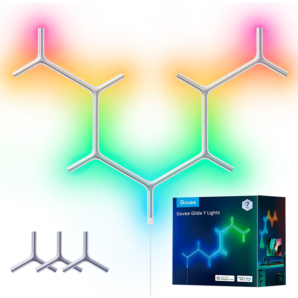Govee Y Shape Lyspaneler 7 stk. - Hvit