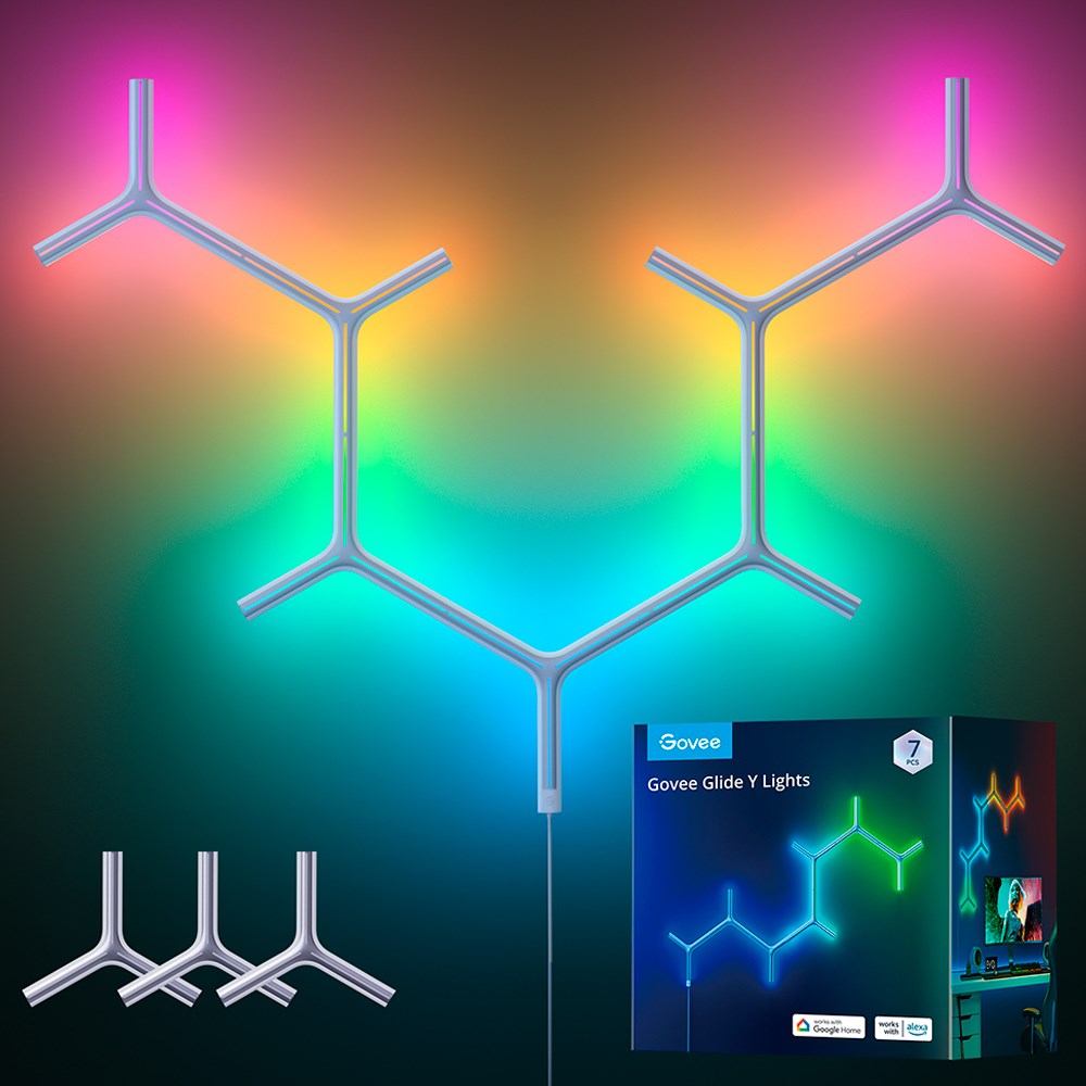 Govee Y Shape Lyspaneler 7 stk. - Hvit