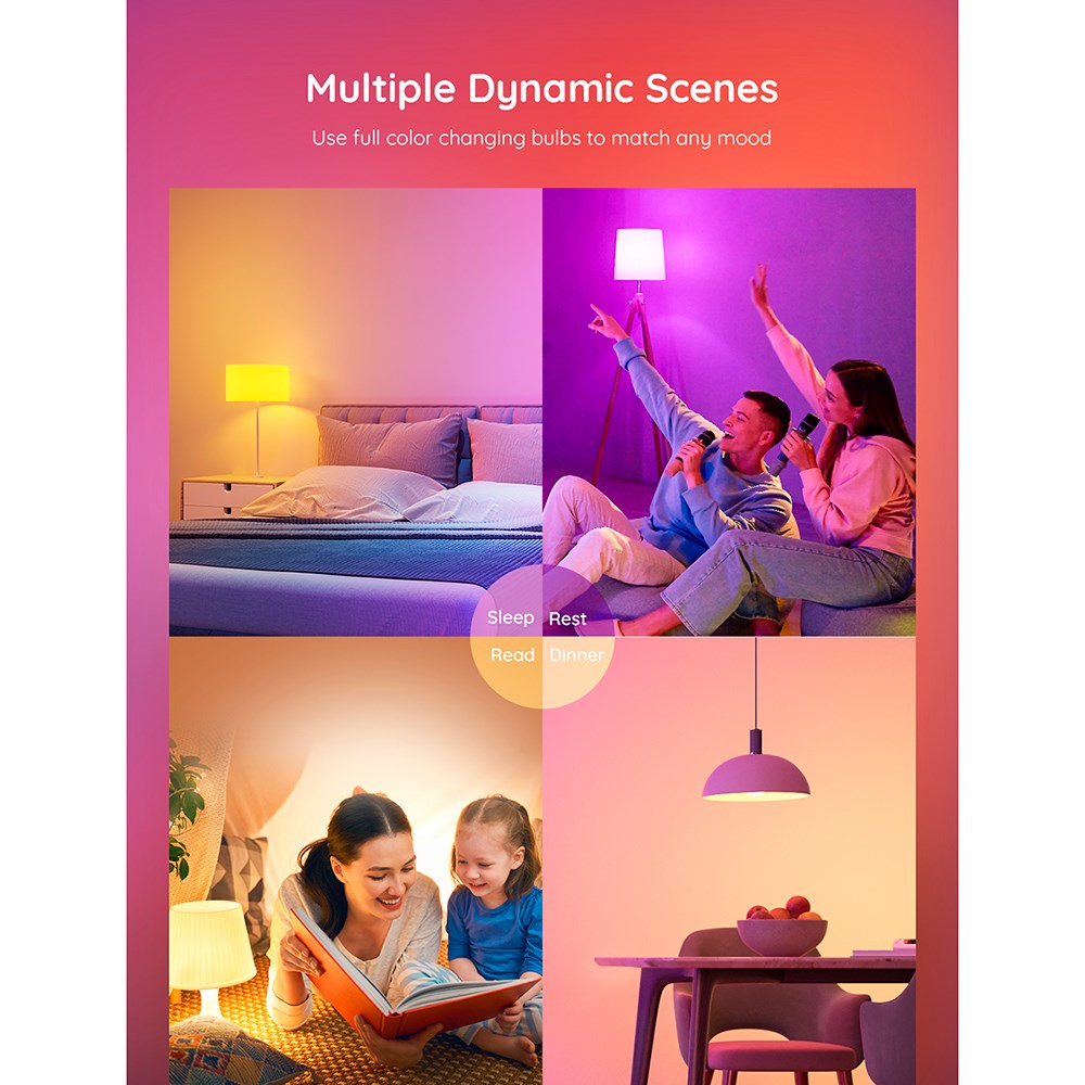 Govee 800lm WIFI &amp; Bluetooth Smart Lyspære - Hvit