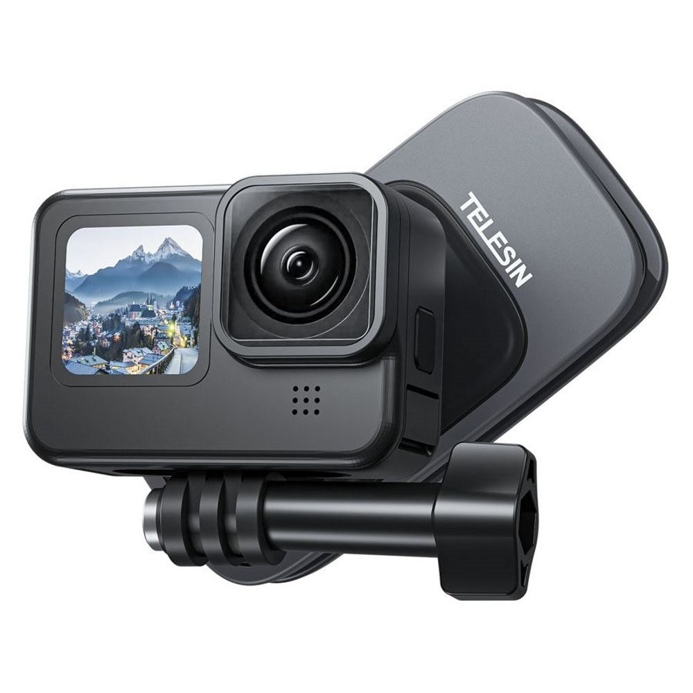 TELESIN Magnetisk Klemme Monteringsløsning til Action Kamera - Sort / Grå