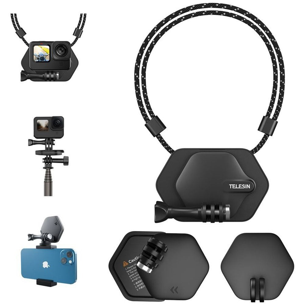 TELESIN Holder til Action Kamera - Magnetisk Montering - Sort