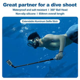 TELESIN Vandtæt Selfie Stang - Sort / Grå