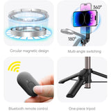 TELESIN Mini Magnetisk Selfie Stick - Smartphone - MagSafe Kompatibel - Sort