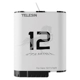 TELESIN Stamina Batteri - GoPro Hero 9 / 10 / 11 / 12 - Hvid