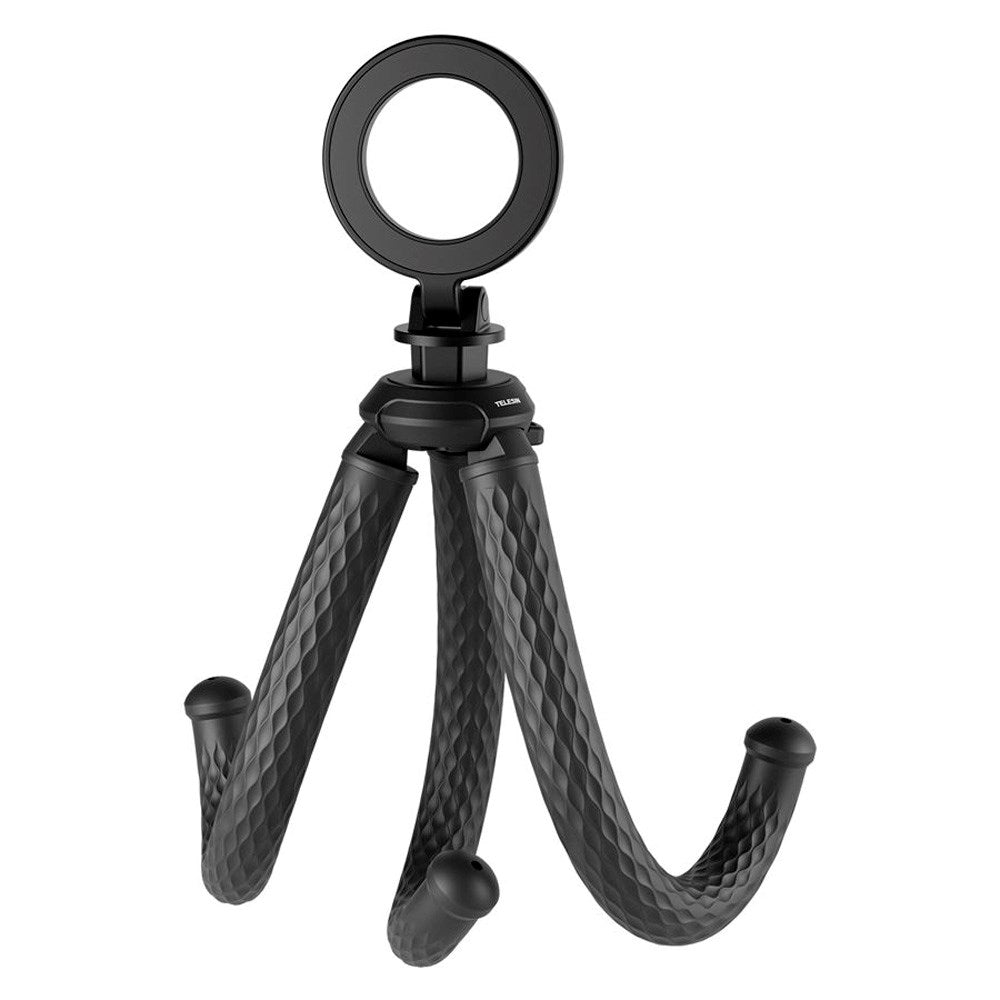 TELESIN - Magnetisk Fleksibelt Stativ - Mobil & Action Kamera - MagSafe Kompatibel - Sort