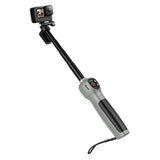 TELESIN Undervands Selfie Stick - Indbygget Fjernbetjening - GoPro Hero 8 / 9 / 10 / 11 / 12 / 13 - Grå / Sort