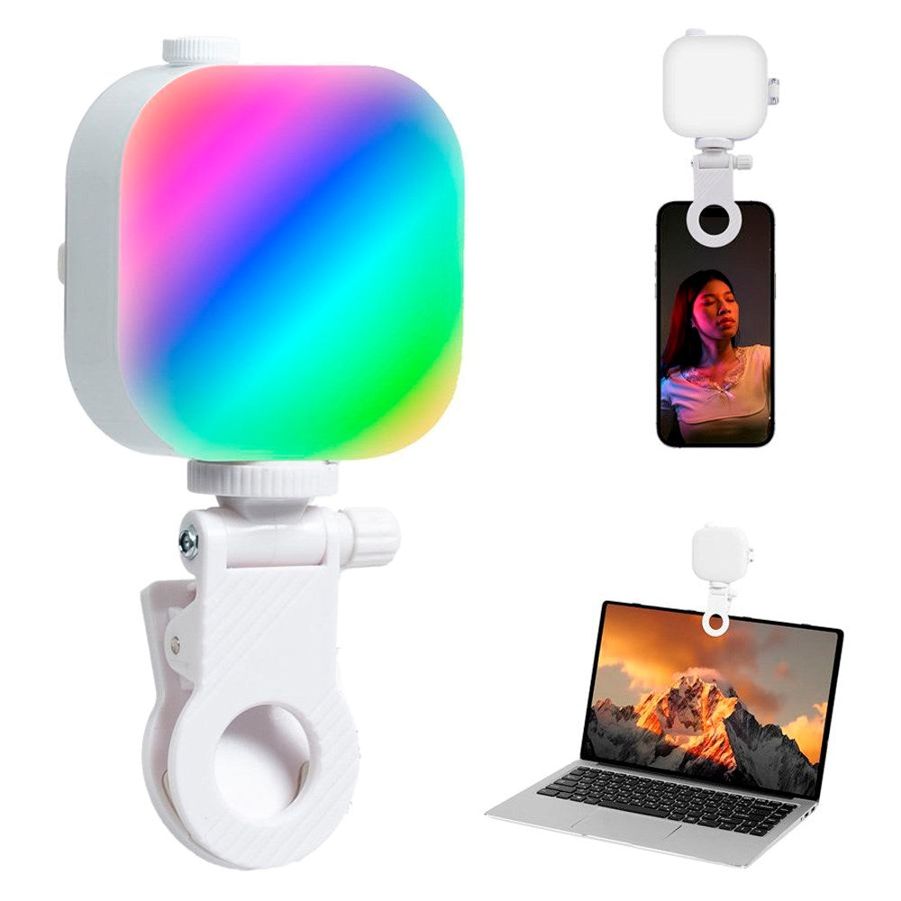 TELESIN - Magnetisk Multi Lys - Smartphone - MagSafe Kompatibel - Hvid