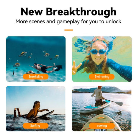 TELESIN Flydende Hand Grip Fjernbetjening - GoPro Hero 8 / 9 / 10 / 11 / 12 / 13 - Sort / Orange