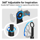 TELESIN MagSafe Selfie Stang m. Bluetooth Fjernbetjening - MagSafe Kompatibel - Sort