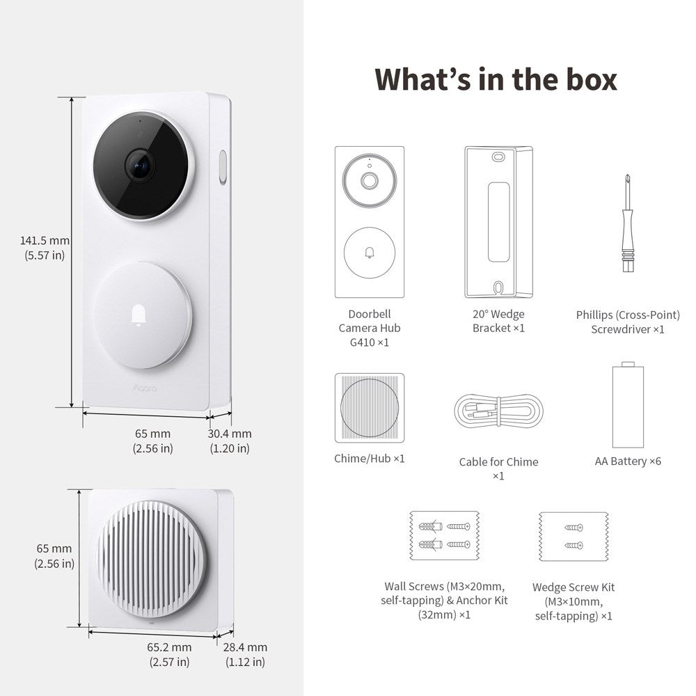 Doorbell Camera Hub G410 Select - Aqara - Hvid