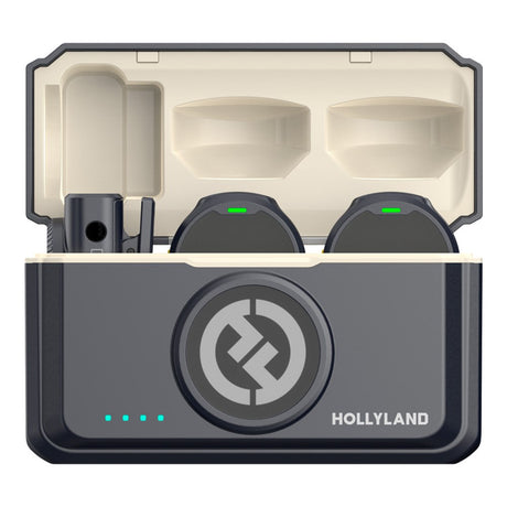 Hollyland Lark M2 kamera trådløs mikrofon m. 2 x TX &amp; 1 x RX - Svart