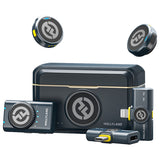 Hollyland Lark M2 Combo Version - Trådløs mikrofon m. 2 x TX &amp; 3 x RX - Svart