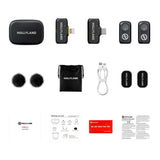 Hollyland Lark A1 Trådløs Mikrofon Combo m. 1 x USB-C RX & 1 x Lightning RX - Sort