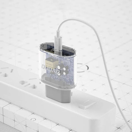 Dudao 20W PD (Power Delivery) Vegglader USB-C - inkl. Kabel - Hvit