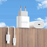 Dudao 20W PD (Power Delivery) Vegglader USB-C - inkl. Kabel - Hvit