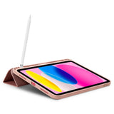 iPad 10.9" (2022) Spigen Urban Fit Stof Flip Cover m. Pen Holder - Rose Gold
