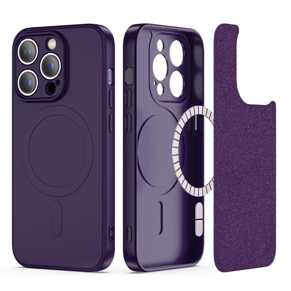 iPhone 14 Pro Max Tech-Protect Icon Silikone Bagside Cover - MagSafe Kompatibel - Deep Purple