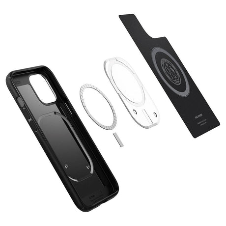 iPhone 12 / 12 Pro Spigen Mag Armor-deksel - MagSafe-kompatibel - Mattsvart