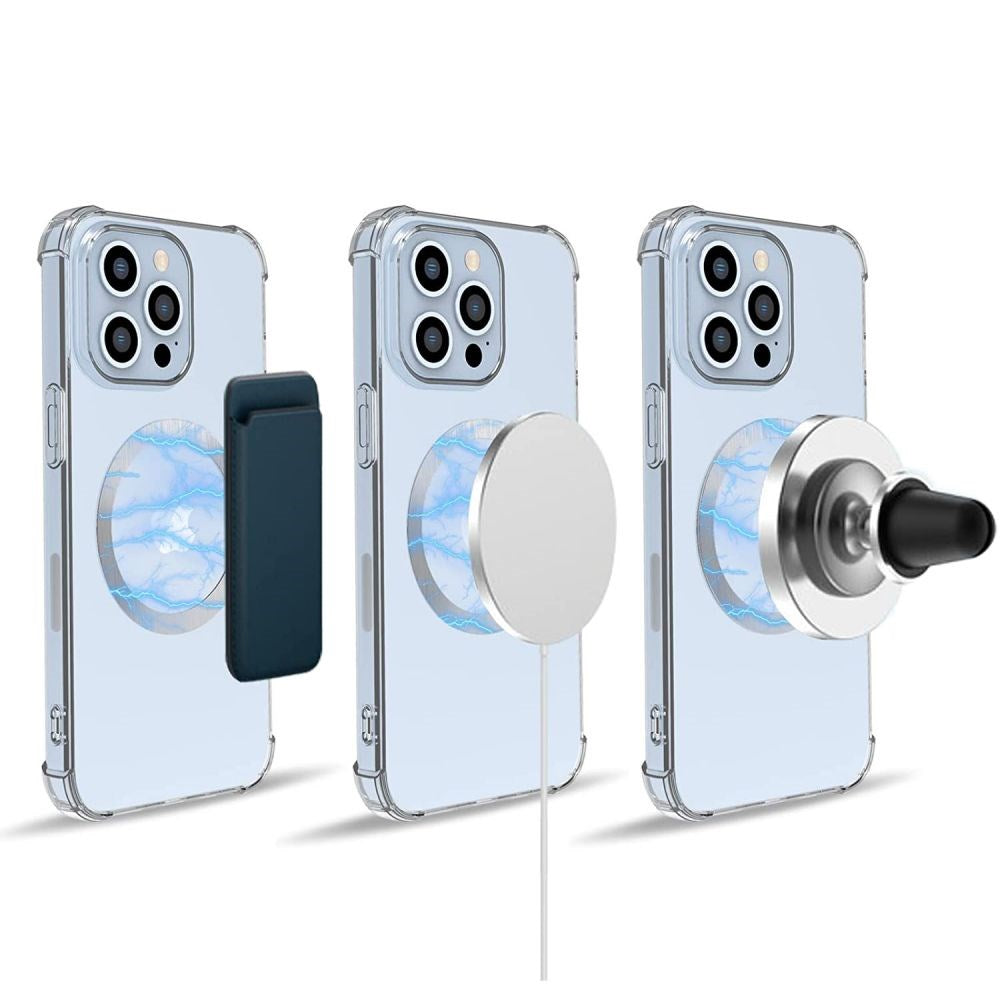 Tech-Protect Magnetisk Ring - MagSafe-kompatibel - 2 Pack - Svart / Sølv