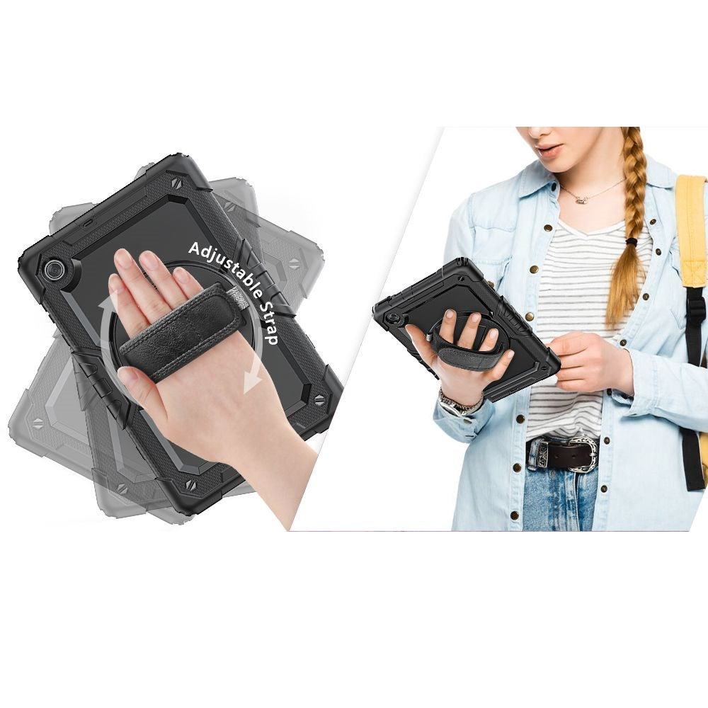 Lenovo Tab M10 FHD Plus 10.3" (TB-X606) Håndværker Cover m. Beskyttelsesfilm fra Tech-Protect Solid360  - Sort
