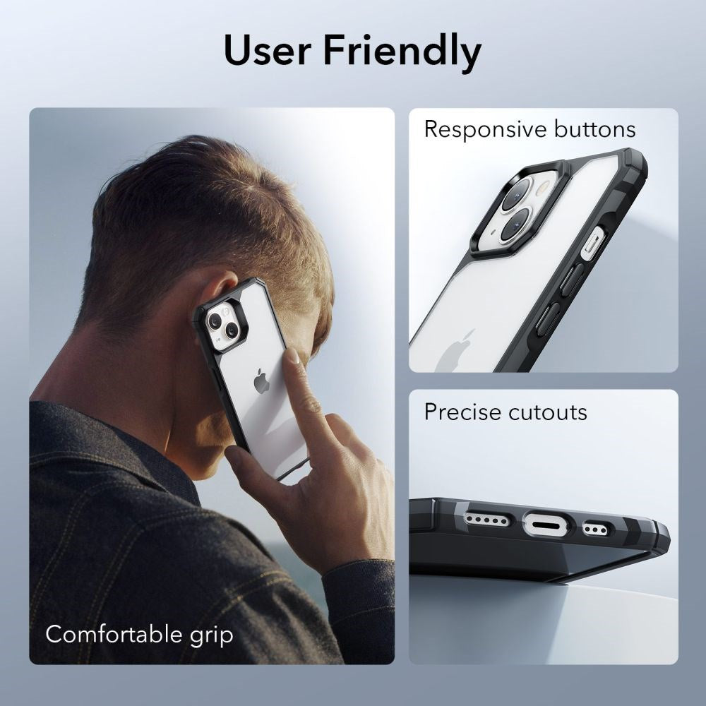 iPhone 14 Plus Bakdeksel ESR Air Armor Clear Hard Deksel - Gjennomsiktig / Svart