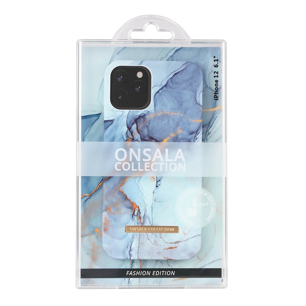 Onsala Collection iPhone 12 / 12 Pro Cover m. Magnet - Soft Gredelin Marble