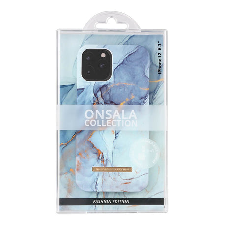 GEAR Onsala Collection iPhone 12 / 12 Pro deksel m. Magnet - Myk Gredelin Marmor
