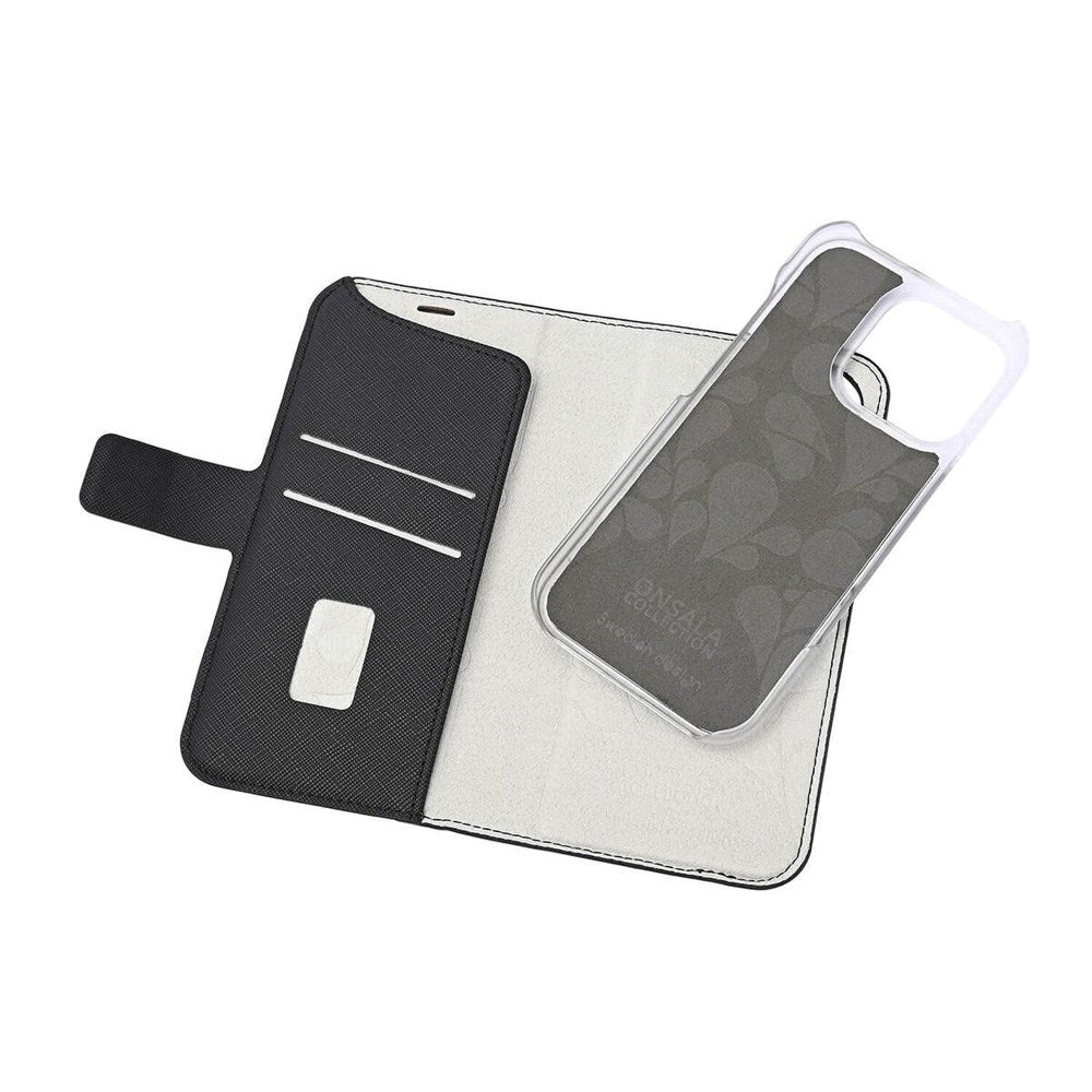 GEAR ONSALA iPhone 16 Pro ECO Flip Cover m. Lommebok - MagSafe-kompatibel - Svart