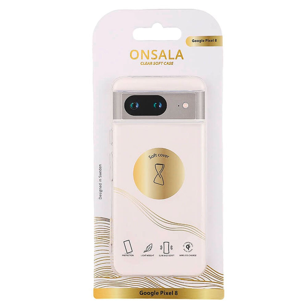 Google Pixel 8 GEAR Onsala Clear, mykt bakdeksel – gjennomsiktig