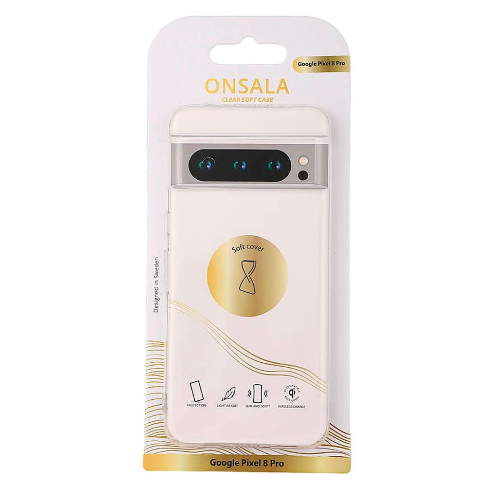 Google Pixel 8 Pro GEAR Onsala Clear, mykt bakdeksel – gjennomsiktig