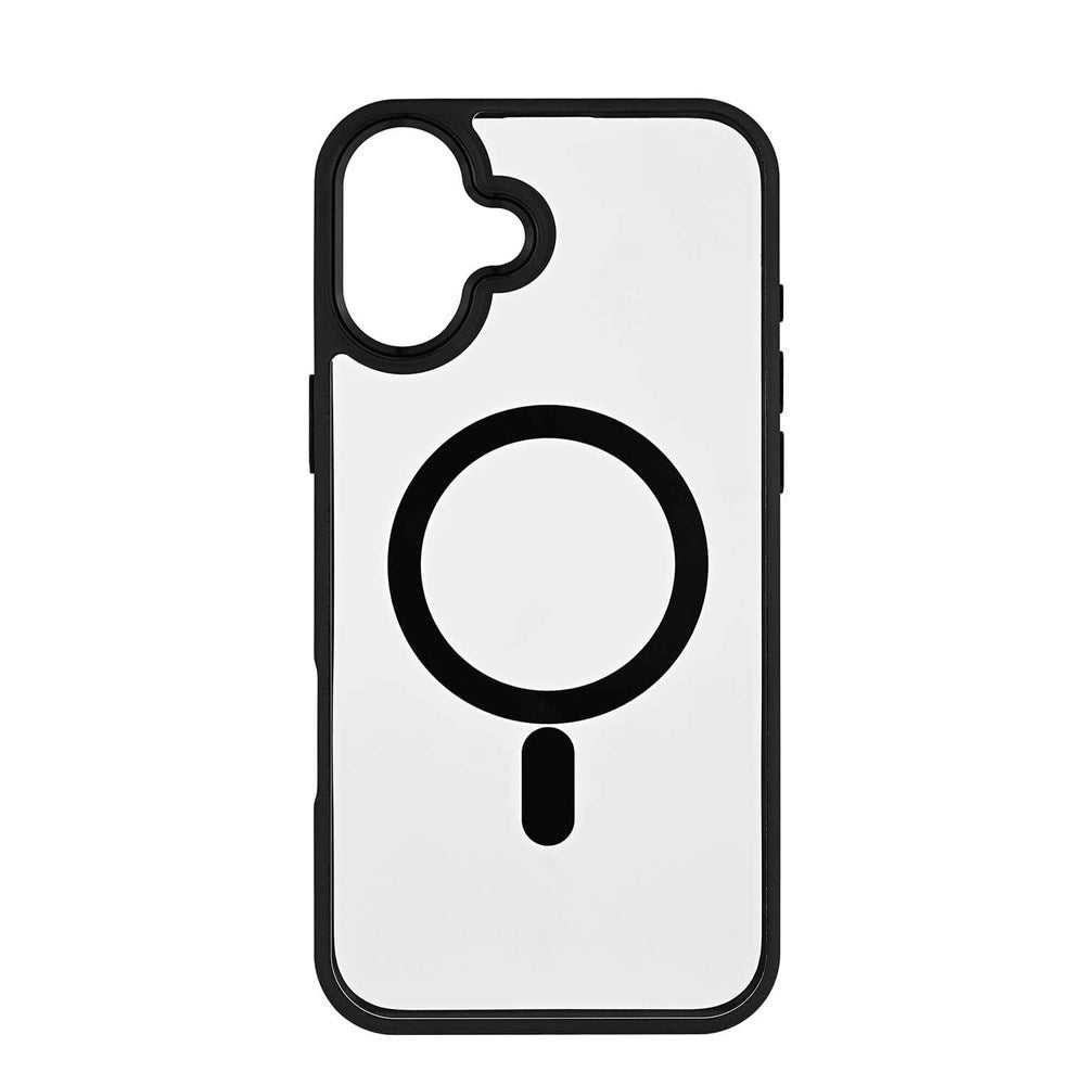 iPhone 16 Plus Onsala Bumper Bagside Cover - MagSafe Kompatibel - Sort & Gennemsigtig