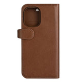 iPhone 16 Buffalo 2-in-1 Wallet Ægte Læder Magnet Flip Cover m. Pung - MagSafe Kompatibel - Brun