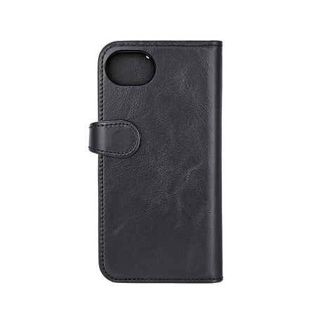 GEAR BUFFALO - iPhone 16e - 2-i-1 Flip-deksel i ekte skinn - Svart