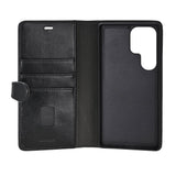 Buffalo Samsung Galaxy S26 Ultra 2-i-1 Flip Cover - Ægte Læder - MagSafe Kompatibel - Sort
