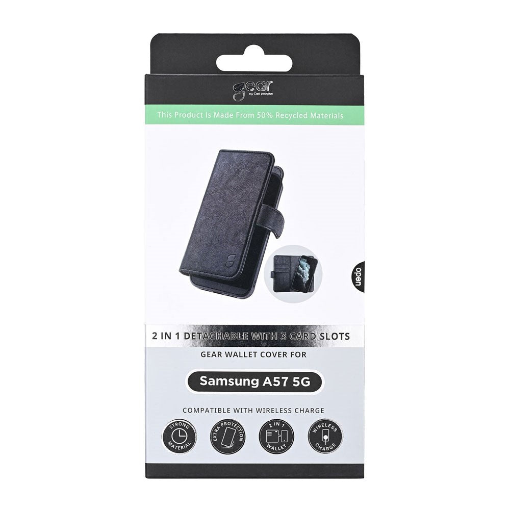 GEAR Samsung Galaxy A57 2-i-1 Flip Cover - Kunstlæder - Sort