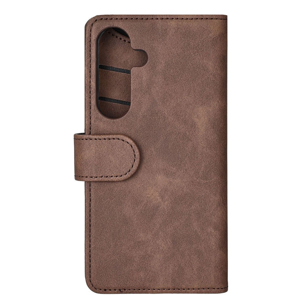 GEAR Samsung Galaxy S26 Kunstlæder Flip Cover m. Kortholder & Ståfunktion - MagSafe Kompatibel - Brun